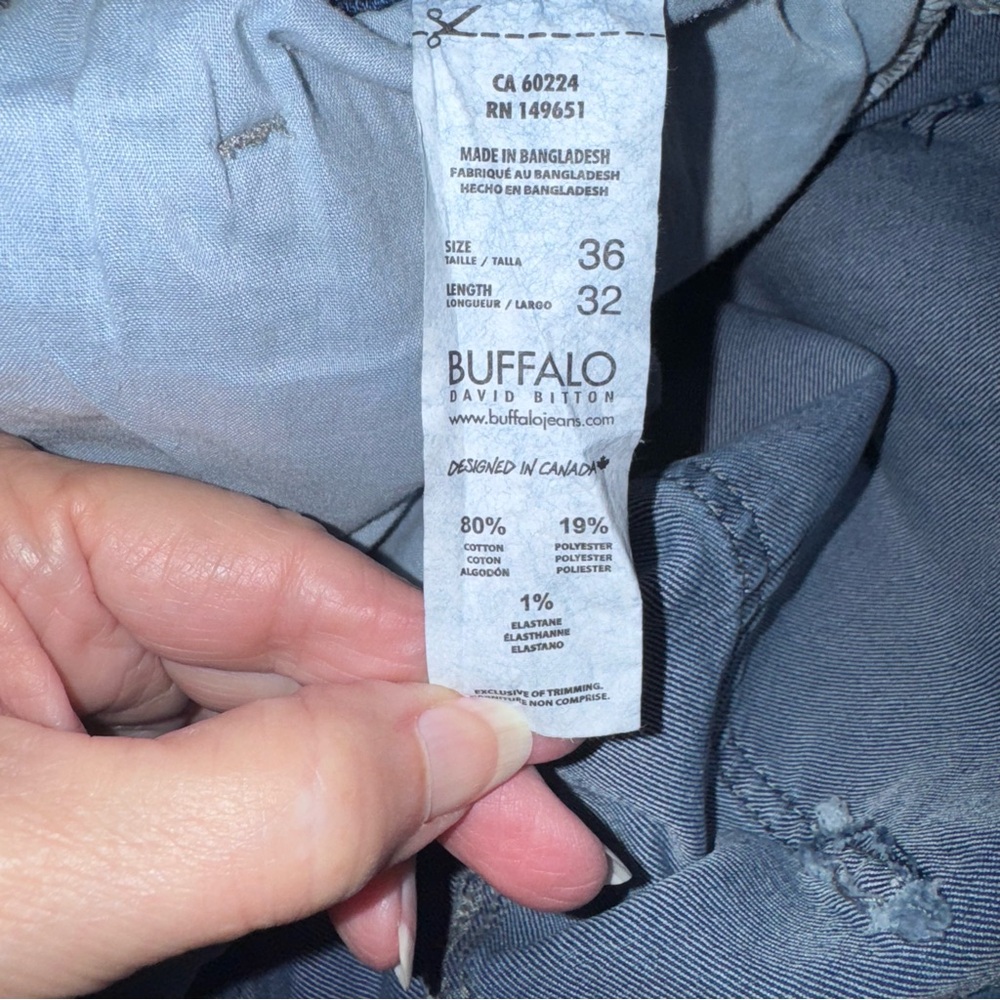 Buffalo David Britton (NWT) Relaxed Straight Men’s jeans Size 36/32 - Picture 11 of 11